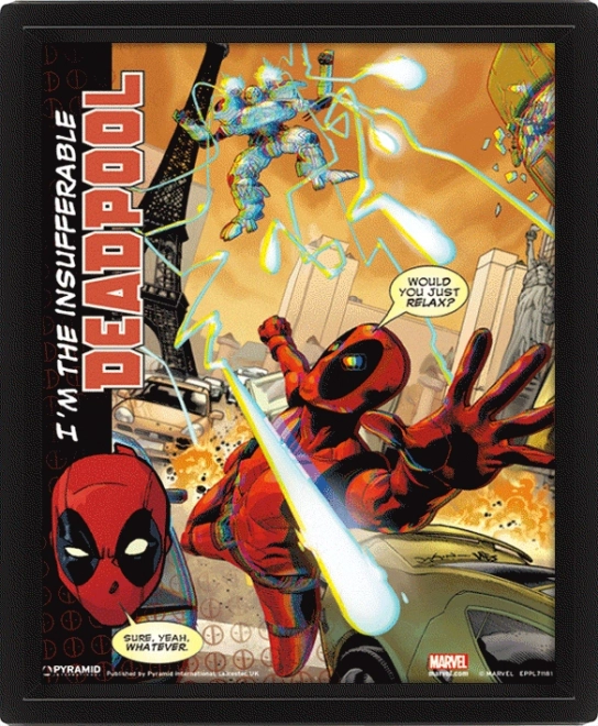 3D slika Deadpool u okviru