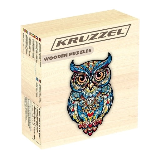 Drvene puzzle sova Kruzzel