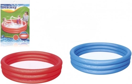 Dječji crveni na napuhavanje bazen 152x30 cm Bestway s zakrpom za popravak