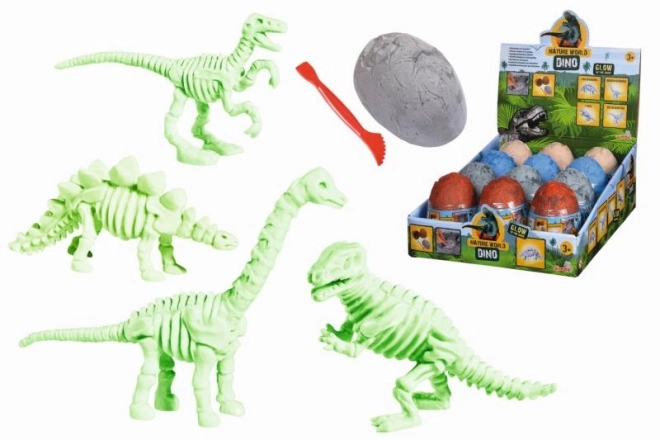 Iskopina set s dinosaurovom kosti u jajetu
