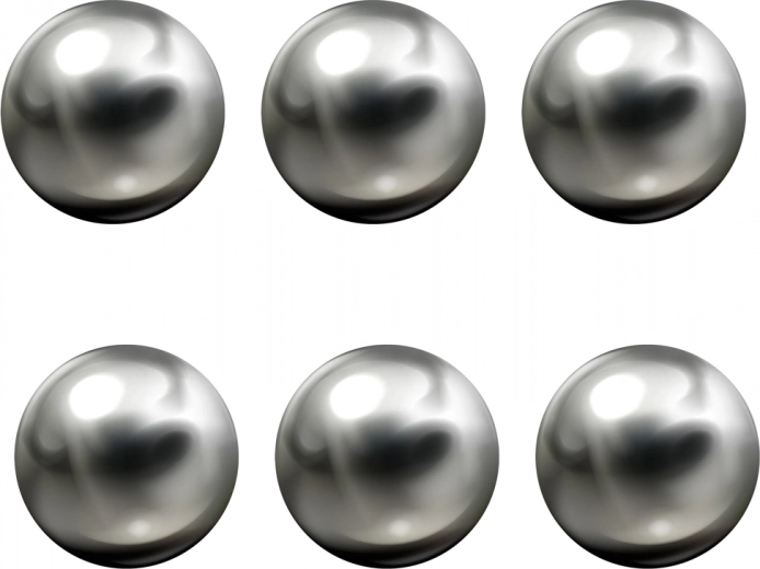 Kompletan set sa 6 metalnih kuglica