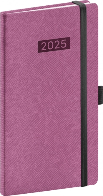 NOTIQUE Džepni dnevnik Diario 2025, ružičasti, 9 x 15,5 cm