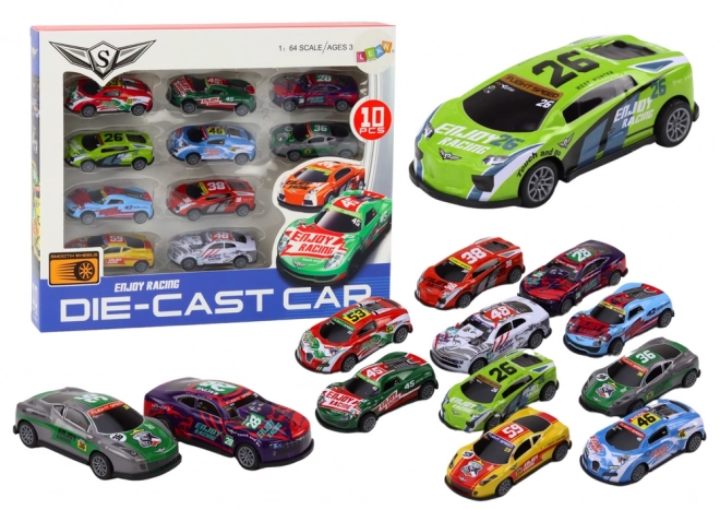 Set autića Cars Sport Racing 1:64 10 kom.
