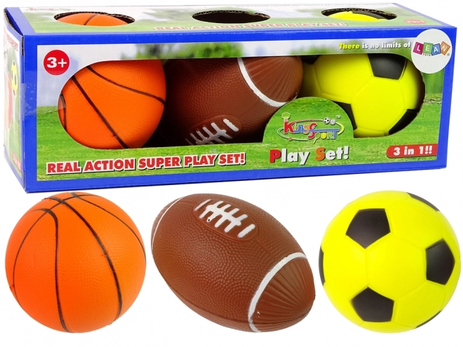 Set mekih sportskih lopti 3u1 Nogomet Košarka