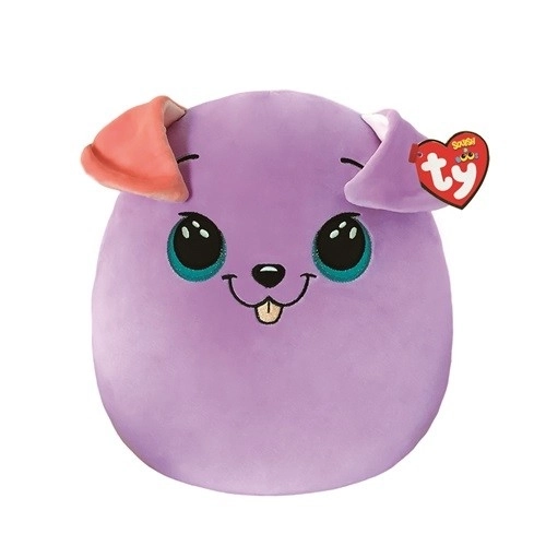 Jastučasta plišana igračka TY Squishy Pas Bitsy ljubičasti 22 cm