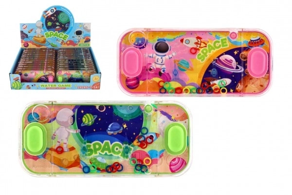 Vodena igra zagonetka 15x7cm plastika svemir 4 vrste 24 kom u kutiji