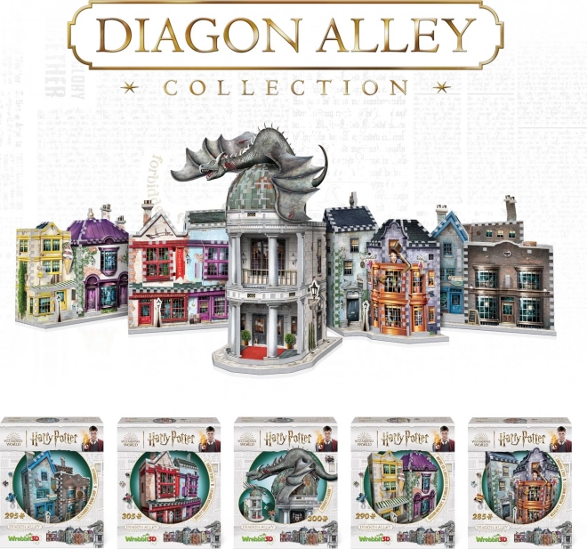 3D puzzle WREBBIT Harry Potter: Gringottova banka 300 dijelova