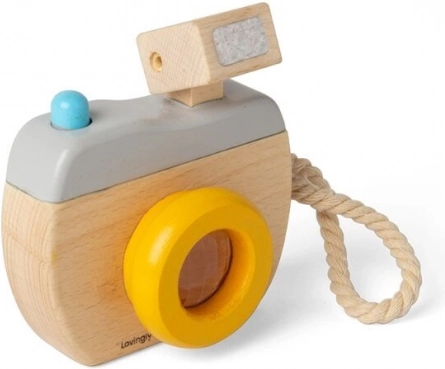 Bigjigs Toys drveni fotoaparat s bljeskalicom
