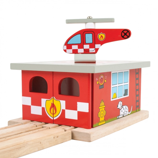 Bigjigs Rail Depo vatrogasna stanica