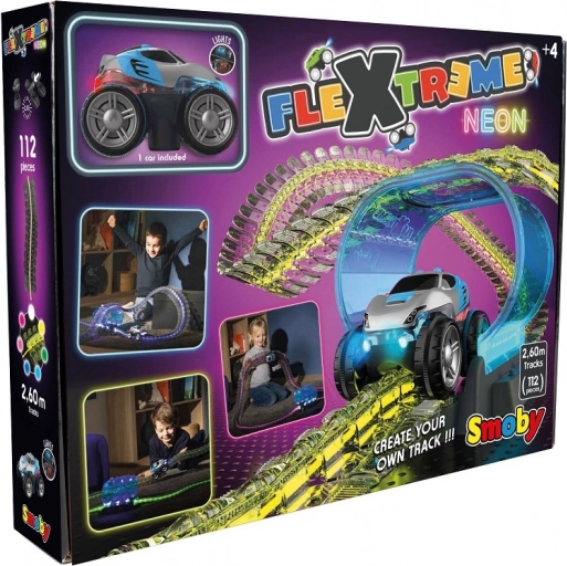 Smoby Flextreme Neon startni trkaći set s automobilom