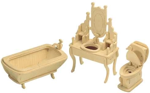 WOODCRAFT drvene 3D puzzle kupaonica