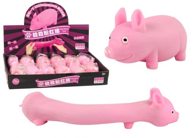 Elastična ružičasta squishy igračka svinjica