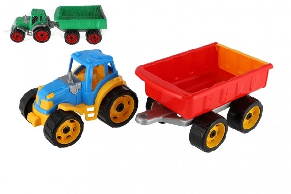 Traktor s prikolicom plastika 53cm na slobodno kretanje u mreži
