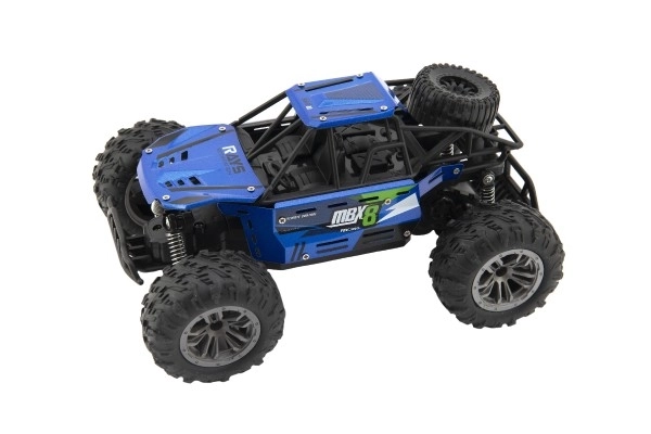 Auto RC buggy terensko plavo 22cm plast 2,4GHz na baterije + punjivi paket u kutiji 32x16x18cm