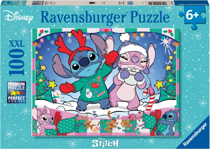 Puzzle 100 dijelova DISNEY Stitch Božić
