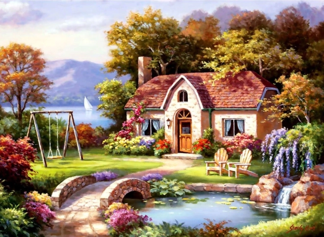Puzzle ANATOLIAN kameni most kraj seoske kuće 1500 dijelova