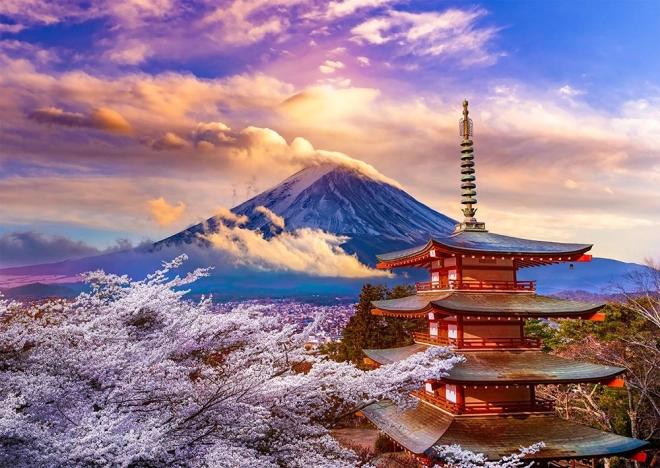 Puzzle Planina Fuji u proljeće, Japan – 1000 dijelova