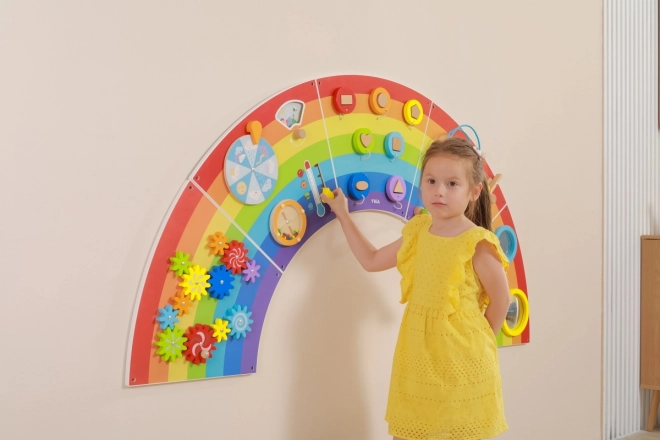Drveni zidni Montessori panel - duga