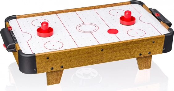 Stolni air hockey s drvenim dekorom