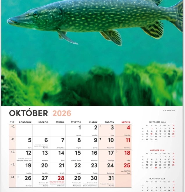 Zidni kalendar Ribolovački 2026
