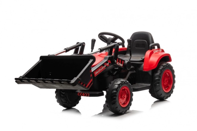 Dječji crveni traktor s punjivom baterijom i lopatom