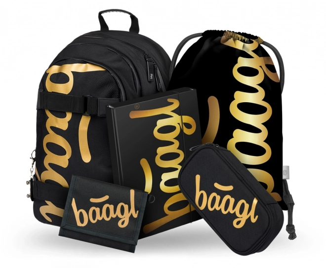 Školski set Baagl Skate Gold