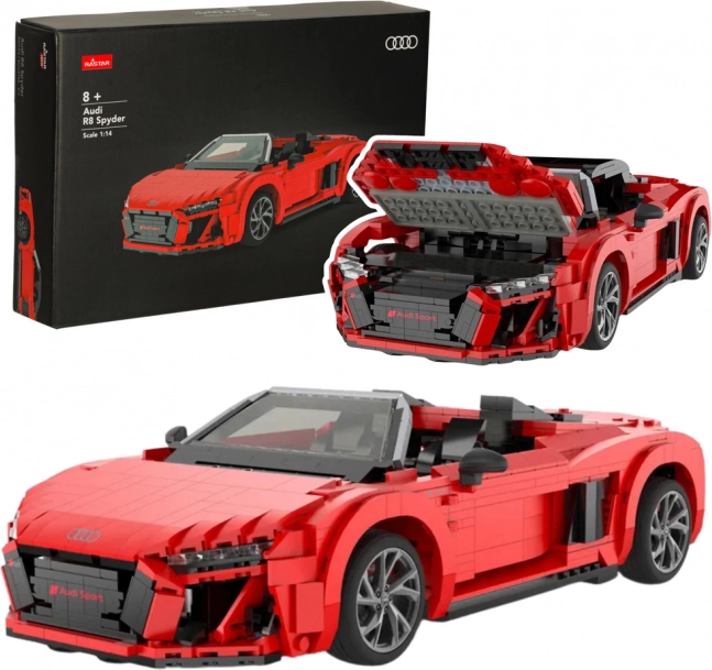 Konstrukcijska građevna igračka Auto RC 1:14 Audi R8 Spyder 1440 dijelova