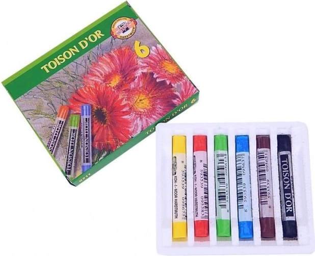 Prašnaste umjetničke krede KOH‑I‑NOOR, set 6 boja