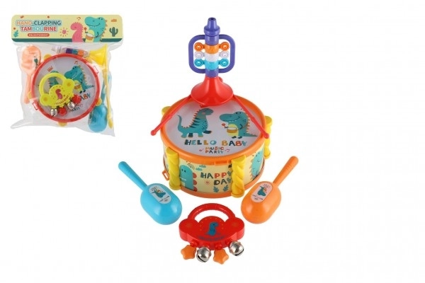 Glazbeni instrumenti/set plast 5 komada u kutiji 2 boje u vrećici 27,5x28 cm 3 mjeseca+