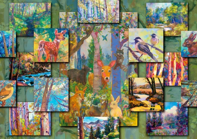 Puzzle Šumska kolaž 1000 dijelova