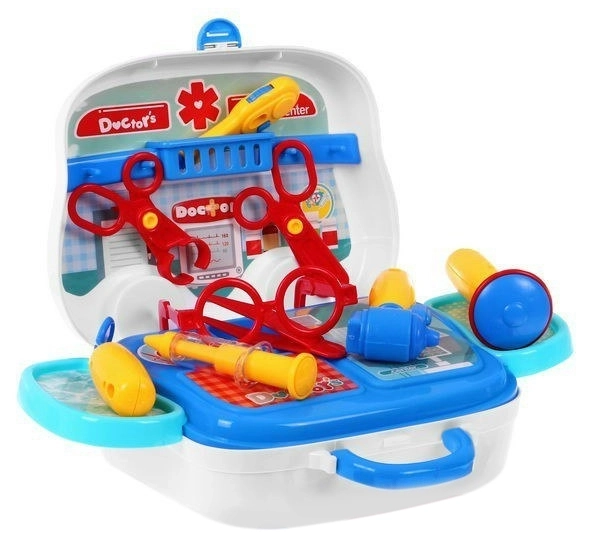 Doktorski set + kovčežić hitne pomoći za djecu 3+ Prijenosna igračka + pribor za liječničku opremu