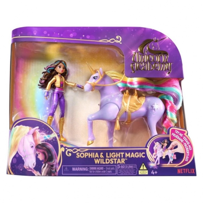 Svjetleći jednorog i figurica Sophia & Wildstar