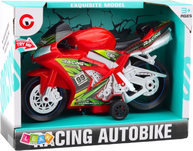Trkaći motor igračka s efektima svjetla i zvuka crvena