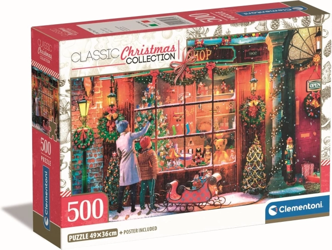 CLEMENTONI Puzzle Božićna kolekcija: Stara božićna trgovina 500 dijelova