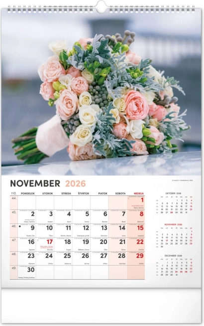 Zidni kalendar Cvijeće 2026