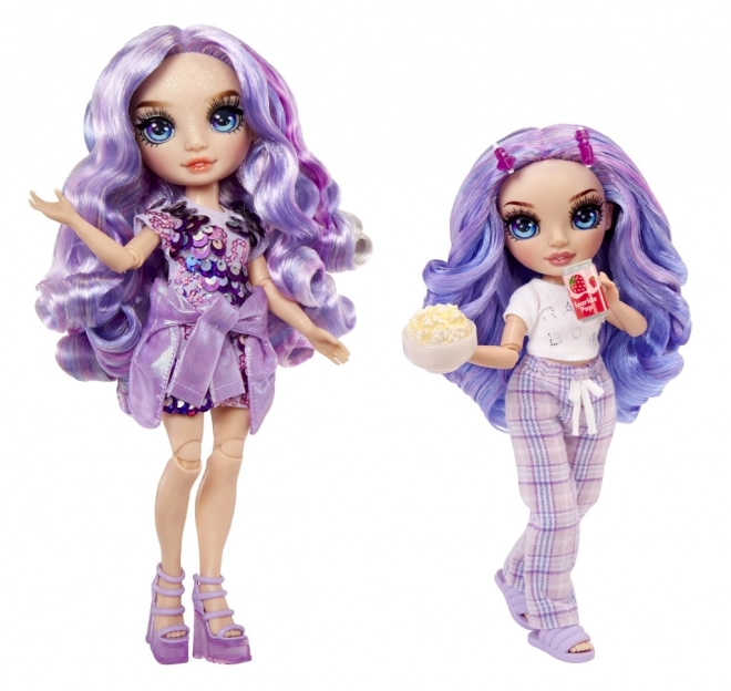 Rainbow High Junior Fashion lutka u pidžami - Violet Willow
