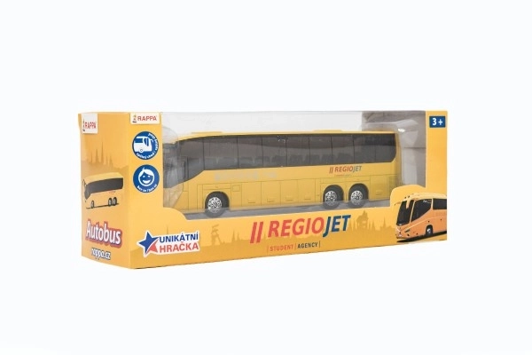 Autobus RegioJet metal/plast 18,5cm na se povlači unazad u kutiji