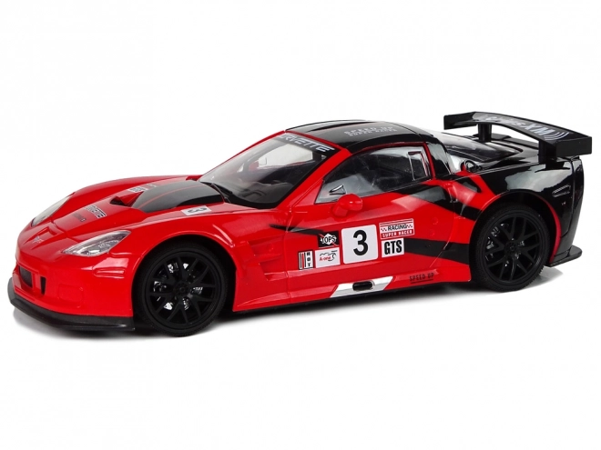 Sportski natjecateljski RC auto 1:18 Corvette C6.R crveni 2.4G s osvjetljenjem