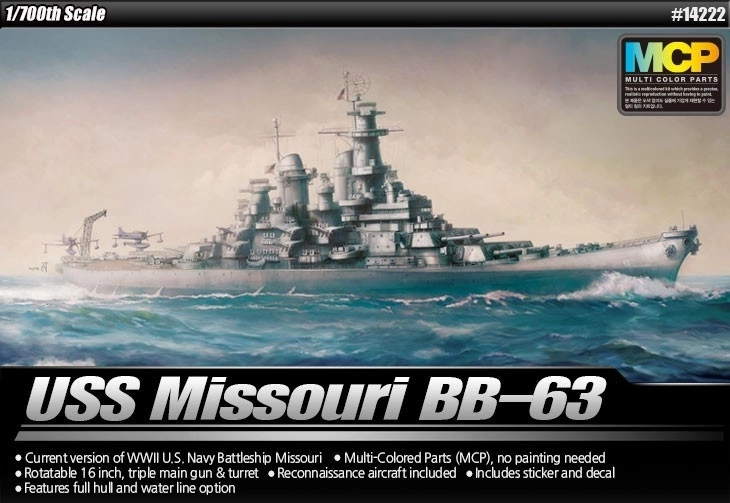 USS Missouri BB-63 1/700 plastični model bojnog broda