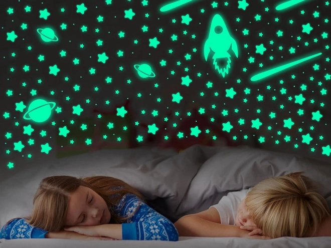 Svjetleće fluorescentne naljepnice zvjezdice