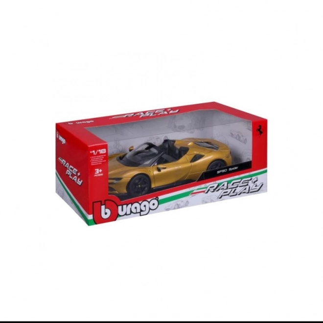 Bburago Ferrari SF90 Spider u mjerilu 1:18 - žuti