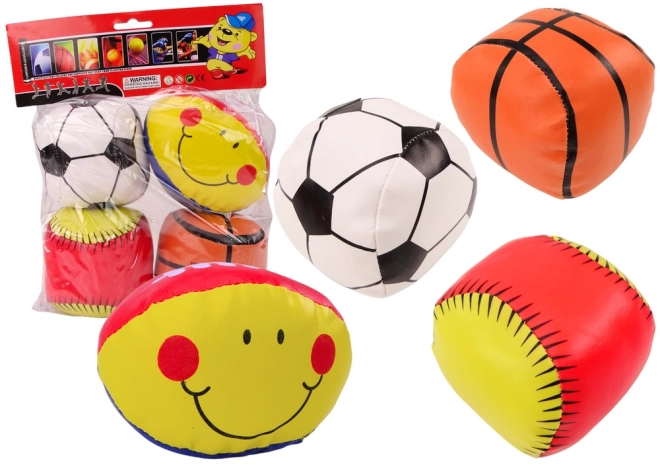 Set mekih sportskih lopti za košarku, ragbi, nogomet i bejzbol.