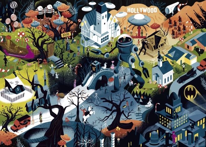 Puzzle Filmski Majstori: Filmovi Tima Burtona 1000 dijelova