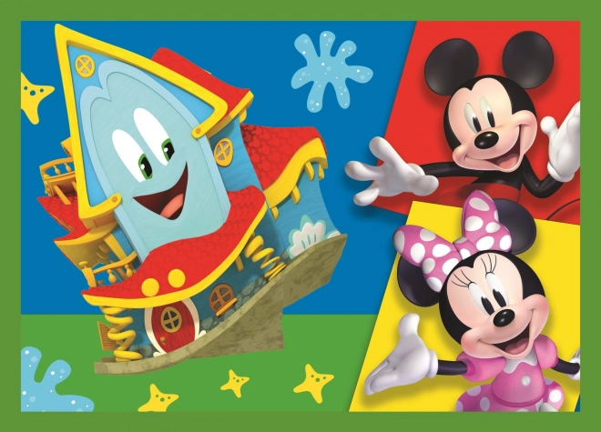 Puzzle 4u1 Mickey među prijateljima