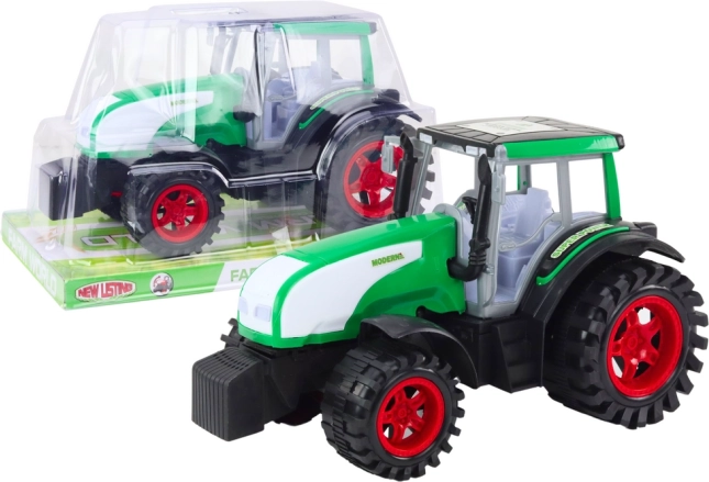 Veliki zeleni farmski traktor na zamašnjak