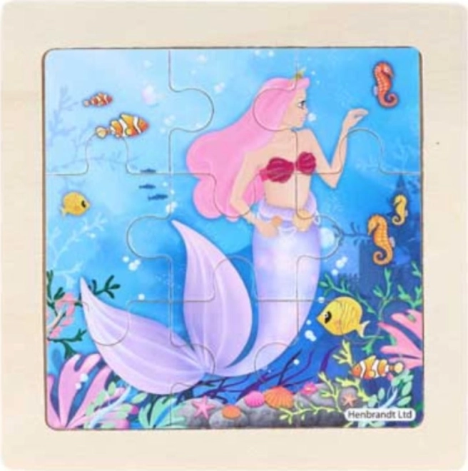Drvene puzzle morska vila, 9 dijelova