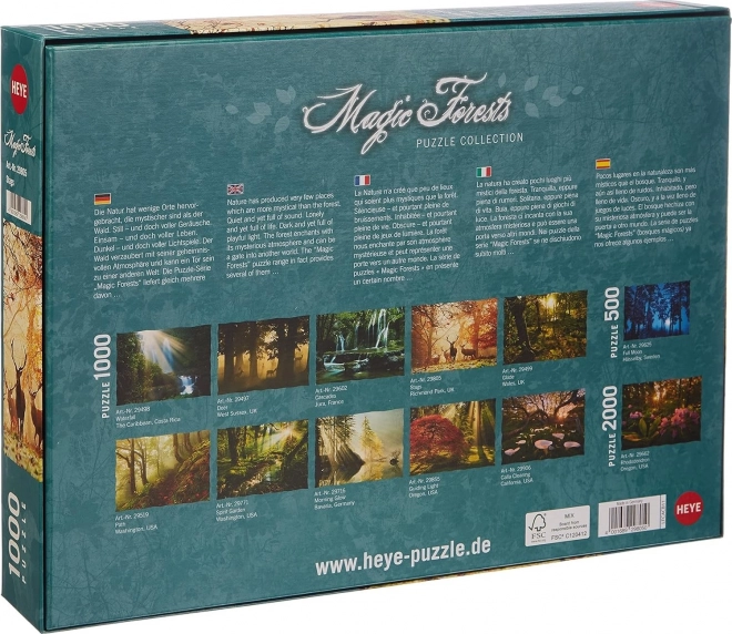Puzzle HEYE Čarobna šuma: Jeleni 1000 komada