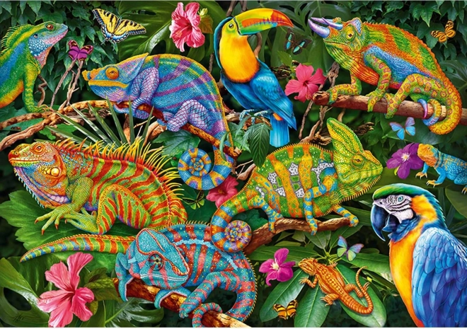 Zapanjujući Kameleoni Puzzle 2000 komada
