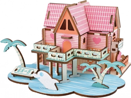 woodcraft drvene 3D puzzle ljetna kuća