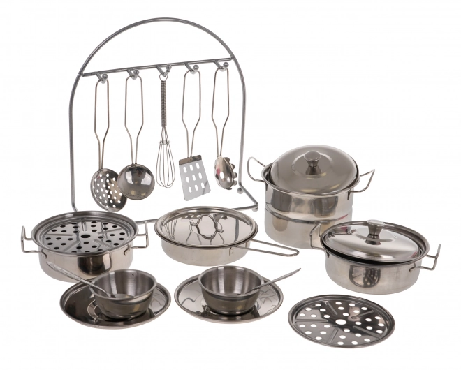 Set metalnih lonaca + pribor - 23 komada